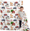 Buyyet Farm Animal Baby Blanket,Farmhouse Barn Neutral Baby Blanket for Boy Girl,Nursery Cow