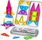 Jollynamy Mini Magnetic Tiles with Iron Box for Kids Ages 3-5,Travel Magnet Mini