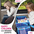 Car Seat Tray for Toddler - Waterproof Kids Travel Table Top - Road Trip Essentials - Lap Desk with Storage (Blue)