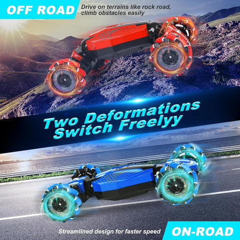 RC Car, RC Stunt Car, 2.4 GHz Remote Control Gesture Sensing Toy Car Hand Control Stunt RC Toys for Children Aged 3-12