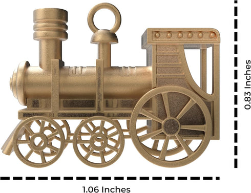 (6 Pack) Mexican Train Marker Train Accessory - Assorted Finishes - Replacement Metal Domino Train Markers for Mexican