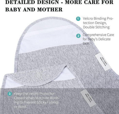 Baby Swaddle Blankets, Soft and Cozy Organic Cotton Black Swaddle Wrap, Receiving Blankets for Baby Girl Boy, 0-3 Months