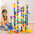 JOYIN 170Pcs Glowing Marble Run - Construction Building Blocks Toys with Glow in The Dark Glass Marbles