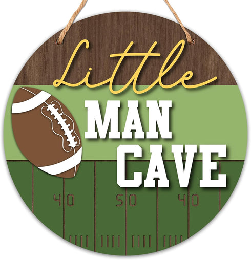 Little Man Cave Sign for Boys, Baby Boy Nursery Decor, Kids Room