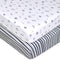 American Baby Company 2 Pack 100% Natural Cotton Fitted Pack and Play Sheets, Navy/Grey Sport Stripes