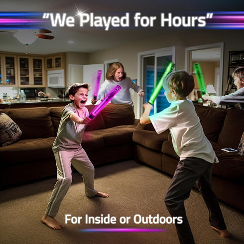 Ninja Toys Meet Samurai Swords in Glow Battle - Kids Sword Game for Ages 8-12+, 2-4 Players