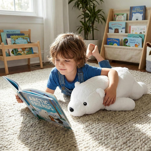 20" WEIGEDU Large Plush Polar Bear Stuffed Animal Soft White Cuddly Toy for Kids, Toddlers & Polar Bear Lovers Adorable