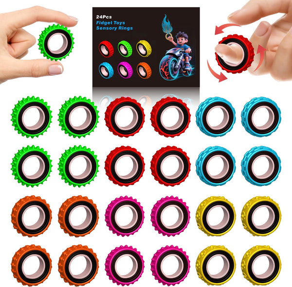Fidget Toys Sensory Ring for Kids, Finger Spinner Rings Quiet Finger Spinne
