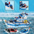City Boat STEM Building Blocks Set, Compatible with Lego City Police Boat, 480 Pcs Rescue Toy Kit