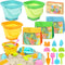Dreamon Beach Toys for Kids 3-10, Collapsible Sand Toys Include 3 Pack