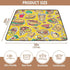 YETTASBIN 50 50 Inch Tummy Fast Food Baby Play Mat for Floor x - Portable Soft Quilted Crawling Mat Waterproof Foldable