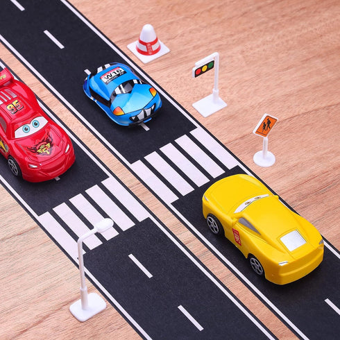 Black Road Track Tape for Kids, Toy Car Road Tape Track, 33" x 4" Each Roll (1 Roll)