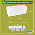 Power Strip Cover Box - Effectively Baby Proofs Power Strip with Patented Dual Lock. Convenient Side Openings for Cords