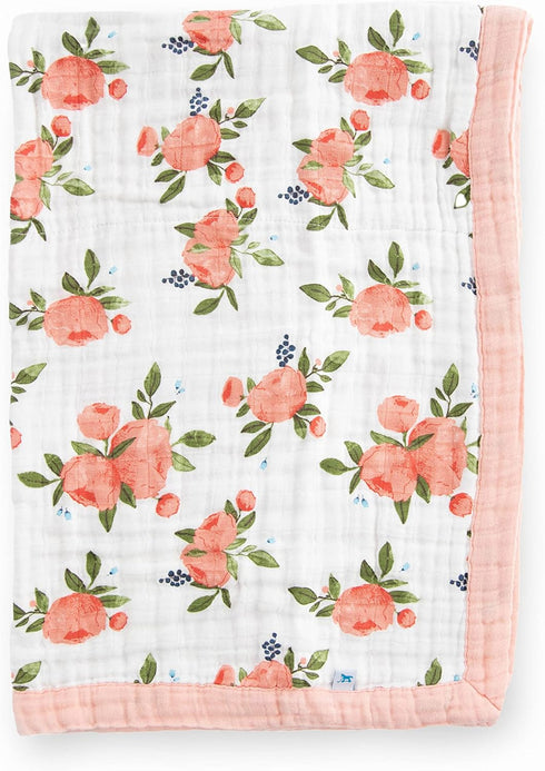 Little Unicorn Newborn Receiving Quilt | Ultra- Soft, Multi-Layered Muslin Fabric |