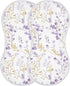 Set 1, Watercolor Wildflower Muslin Baby Burp Cloths of Super Soft & Absorbent Burping Rags, Cotton Burp Clothes Shower