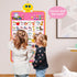 Interactive Alphabet Wall Chart, Talking ABC & 123s Music Poster, Educational Toddler Toy for Kids 1-3 - Pink