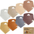 8-Pack Muslin Bibs for Baby Girls & Boys - Bandana Bibs for Teething, Drooling, Newborns, Toddler Bibs, Spice