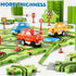Beby Buty 64PCS Set 3 4 5 3-5 4-6, 3 4 5 6 Puzzle Track Car Toys for Kids Boys, Toddler Toys Gifts for Year Old, Floor