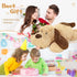 MorisMos Giant Dog Stuffed Animals 40", Large Brown Dog Puppy Plush, 40 inch Big Dog Pillow for Kids