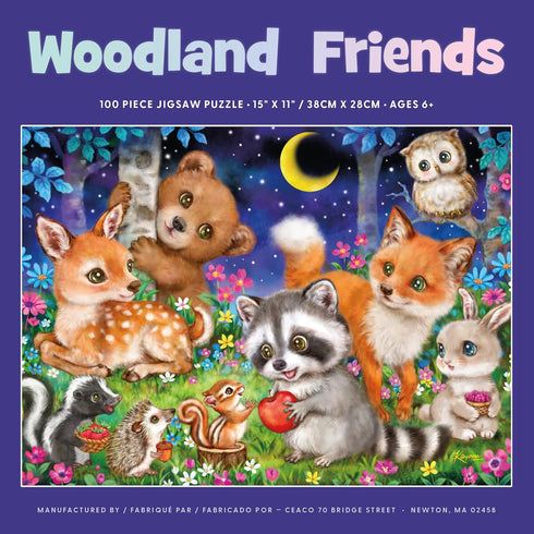 Ceaco 100 Piece Jigsaw Puzzle, Kayomi Harai, Woodland Friends