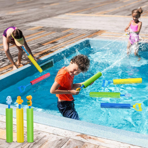 Water Gun, 6 Pack Super Soaker Blaster Squirt Guns for Swimming Pool Beach Summer Party Outdoor Games