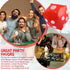 3 Pack Inflatable Dice - Jumbo Giant Inflatable Dice Toy for Indoor Outdoor Board Game Ludo Pool Party Favor (Red, 12