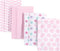 Luvable Friends Unisex Baby Cotton Flannel Burp Cloths, One Size, Pink Dots Chevron