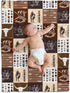 (01, 30x40 Western Blanket, Western Decor for Nursery Room, Baby Blankets for Boys Girls, Cowboy Baby Blankets, Western