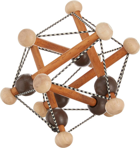 Manhattan Toy Artful Skwish Wooden Baby Rattle and Motor Skill Activity Toy for Infants and Toddlers