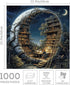 BBOLDIN 1000 Magic Moon Library Puzzle Pieces for Adults, Night Book Forest Fantasy Jigsaw Puzzle, Vintage Space