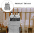 YARNOW Cradle Diaper Bag Bed Organizer Hanging Nursery Storage Pouch Gray for Diapering and Crib Use