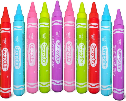 Crayola Kids Scented Body Wash Pens, 10 Pack Washable Kids Bath Paint in Assorted colors, Non-Toxic for Toddlers and Kids Bathtime Fun by Crayola