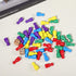 STOBOK 50 Pcs Multicolor Wooden Pawns Board Game Pieces with 2 Dice - Tabletop Markers for Board Games
