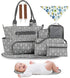 Moclever 8pc Diaper Tote Set, Baby Essentials with Multifunctional Diaper Bags, Bottle