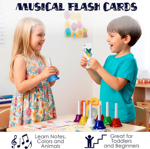 MINIARTIS Musical Flash Cards for Kids | Learning Notes Reading | Educational Color Coded Music Note Theory Flashcards