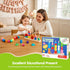 JRUXJWI Set 3 4 5, Montessori Wooden Threading Beads for Toddlers Bead Sequencing & Stacking Toy with Pattern Cards