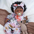 2 17-22 Inch BABESIDE Pcs Reborn Baby Doll Clothes with Headband for Babydolls, Floral Patterns Reborn Baby Doll