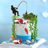 KDPATFAV 14 Pieces Fisherman Themed Decoration Gone Fishing Cake Topper for Retirement Party Supplies