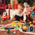 TOY Life Train Set 60pcs Wooden Train Set with Crane, Tracks for Toddlers 3-5, Fits Thomas Brio Melissa