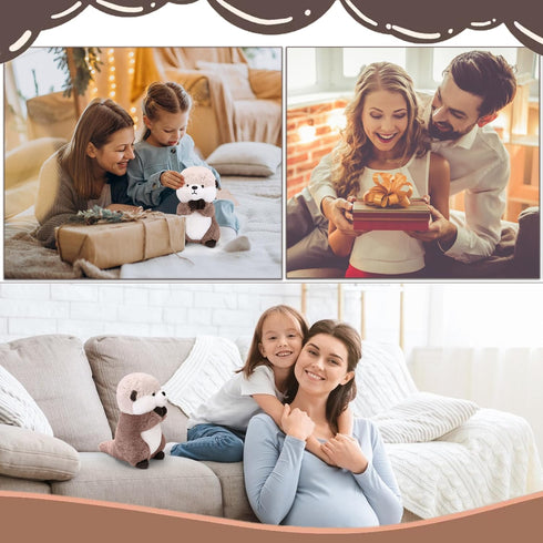Cute Otter Stuffed Animals, 9.8 Inch Soft Plushie Toy, Gift for Kids, Children, Girls, Boys
