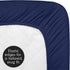 Navy Blue Fitted Crib Sheet for Baby's Comfort