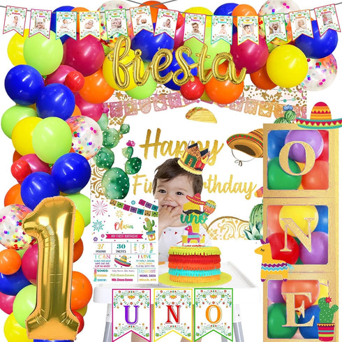 Fiesec 1st First Fiesta Birthday Decorations, Mexican Themed Birthday Party Decorations, Cinco De Mayo Backdrop Balloon