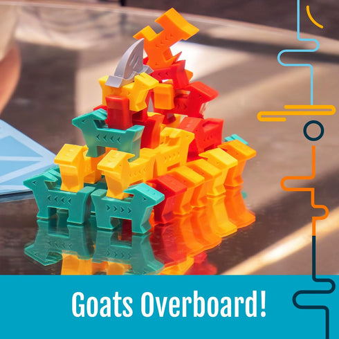 2-4 10+ Hootenanny Games Floats McGoats Board Game | Build a Raft & Save Your Goats | Perfect for Family Games |