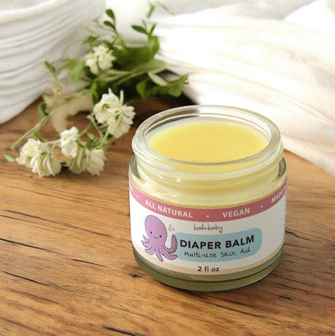 Diaper Balm by Balm Baby Natural Organic Diaper Rash Cream & Multipurpose Baby Skin Ointment with Organic Calendula