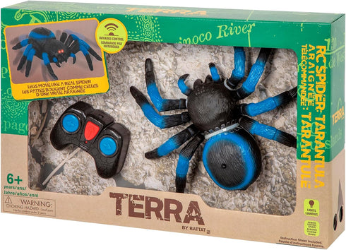 Terra by Battat Remote Control Spider - RC Tarantula with LED Eyes for Kids, Realistic Animal Toy