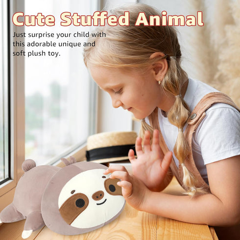(9.8", 1.0Lbs) Onsoyours Original Weighted Sloth Plush, Cute Hugging Sloth Weighted Stuffed Animal, Soft Collectible