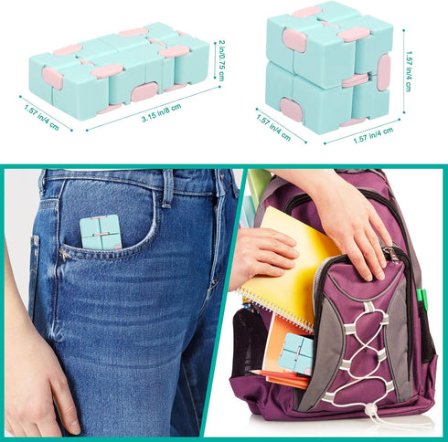 Infinity Cube Fidget Toy, Stress Relieving Game for Kids and Adults, Cute Mini Unique Gadget for Anxiety Relief