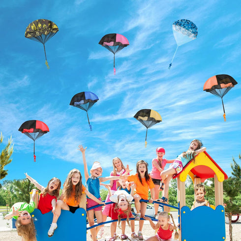 Army Parachute Toys for Kids, Tangle Free Flying Toys for Ages 4-8, Boys Party Favors