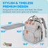 Backpack, 3 Orian Diaper Bag Diaper Bag with Baby Changing Station, Large Travel Diaper Bag, Mosquito Net, USB Charging