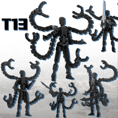 PkghoKids T13 Accessories,T13 t-13 3D 7.2inch) Action Figure Already Assembled Multi-Jointed Movable,for Collectors